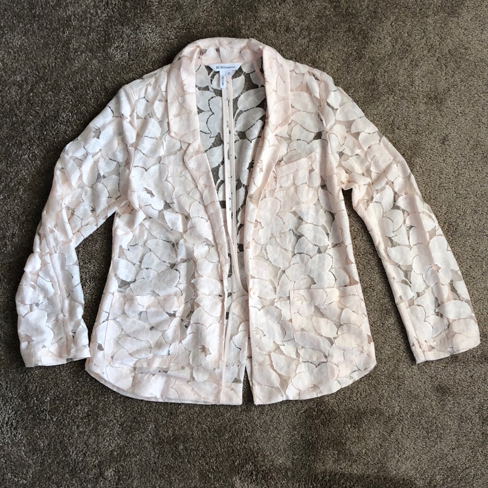 BCBGeneration floral lace blazer